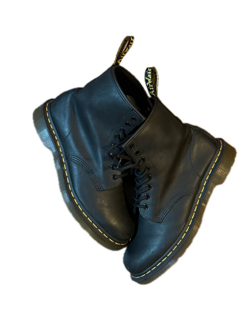 Dr. Martens 1460 Smooth Combat Boots Black, Unisex, UK 8/Men's 9/Ladies' 10